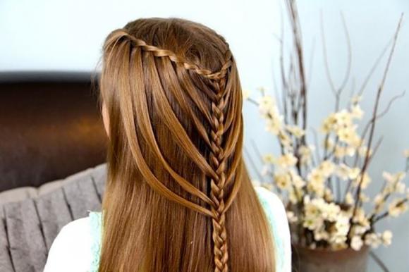 La treccia a cascata può essere utilizzata in occasioni particolari